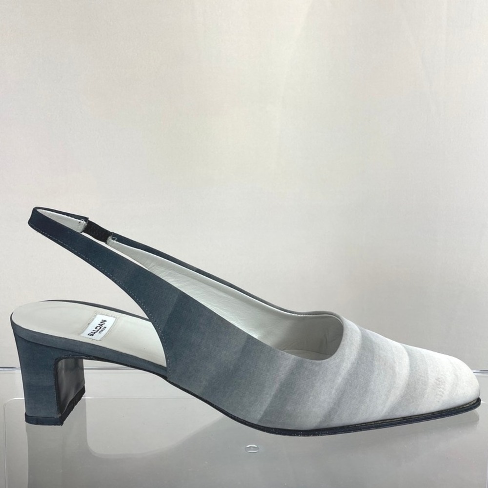 BALDAN‎ Ombre Gray Slingback Pumps Womens (37)(6.5) Italy Square Office Siren